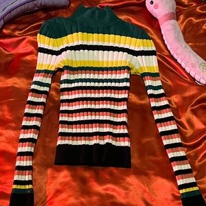 Ribbed Multi-Coloured Long sleeve Shirt